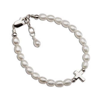 Cherished Moments "Amelia" Sterling Silver and Pearl Bracelet