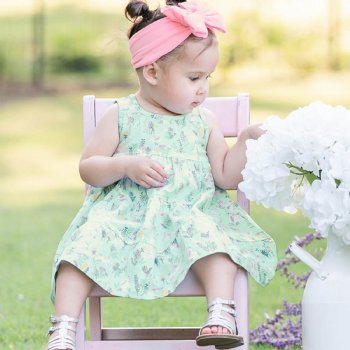 Ruffle Butts "Cutie Cottontail" Tiered Dress for Baby and Toddlers
