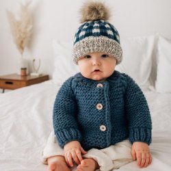 Huggalugs Slate Blue Sweater for Baby Boys
