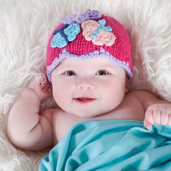 Huggalugs Butterfly Beanie for Baby Girls