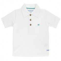 Rugged Butts White Polo Shirt for Baby Boys and Toddlers