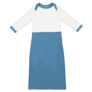 Lemon Loves Layette for Boys "Johnny" Gown for Newborns and Baby Boys in Provincial Blue