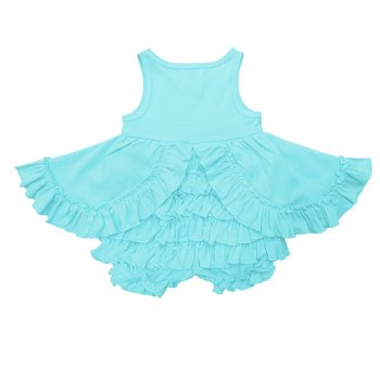 Lemon Loves Layette "Calla" Dress for Baby Girls in Blue Tint