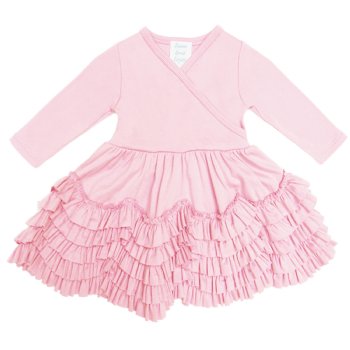 Lemon Loves Layette "Jada" Dress for Newborns and Baby Girls in Pink