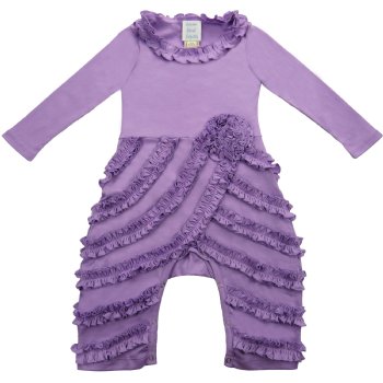 Lemon Loves Layette "Peony" Romper for Baby Girls  in Lilac