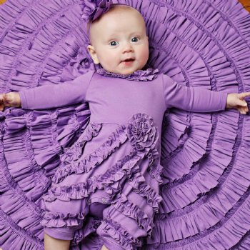 Lemon Loves Layette "Wrap" for Newborn and Baby Girls in Amethyst