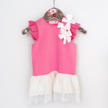  Mae Li Rose Pink Tunic Top and Capri Set for Baby Girls