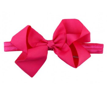 Ruffle Butts Hot Pink Bow Headband