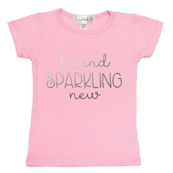 Sweet Wink "Brand Sparkling New" Pink T-Shirt for Baby Girls