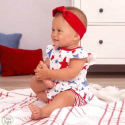 Tesa Babe "Stars & Stripes" Short Set for Baby Girls