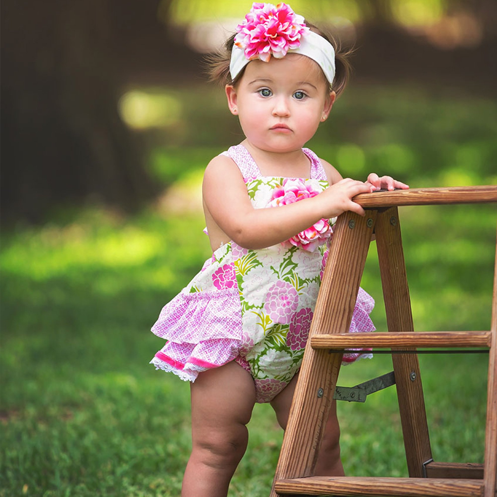 Haute Baby Summer Blooms Sunsuit for Baby Girls