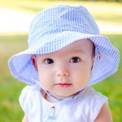 Blue Seersucker Diaper Cover for Infants & Toddlers - Huggalugs