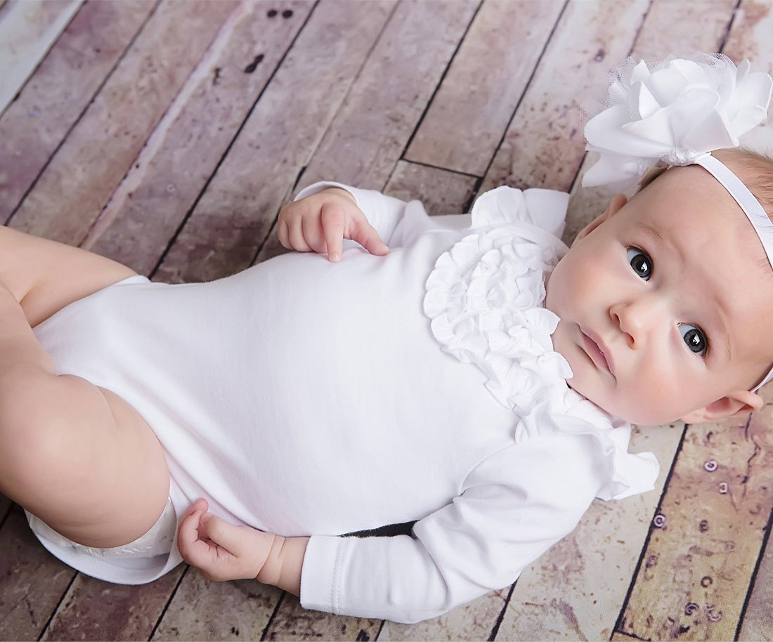 white onesies for baby girl