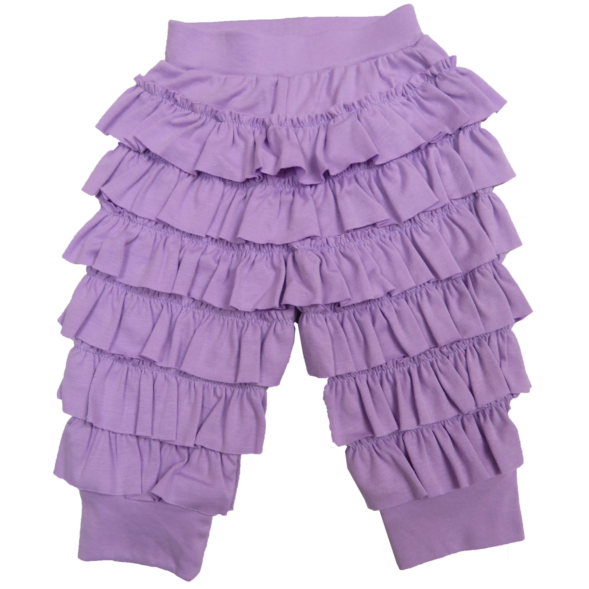 Lemon Loves Layette Ella Ruffled Pants For Baby Girls In Lilac