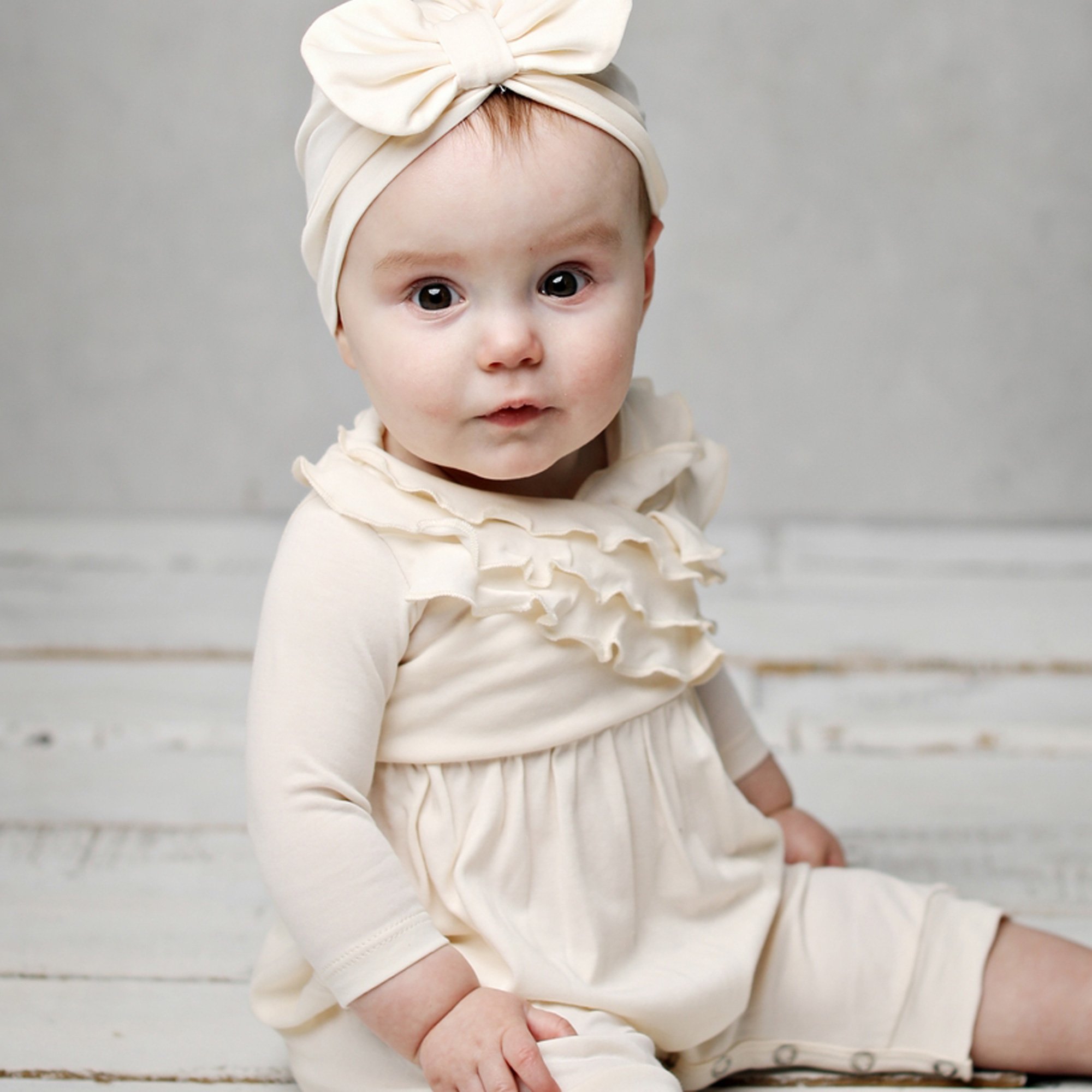 Lemon Loves Layette Bow Hat for Newborn and Baby Girls in Rose Shadow Pink