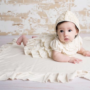 Lemon Loves Layette "Bliss" Blanket in Eggnog