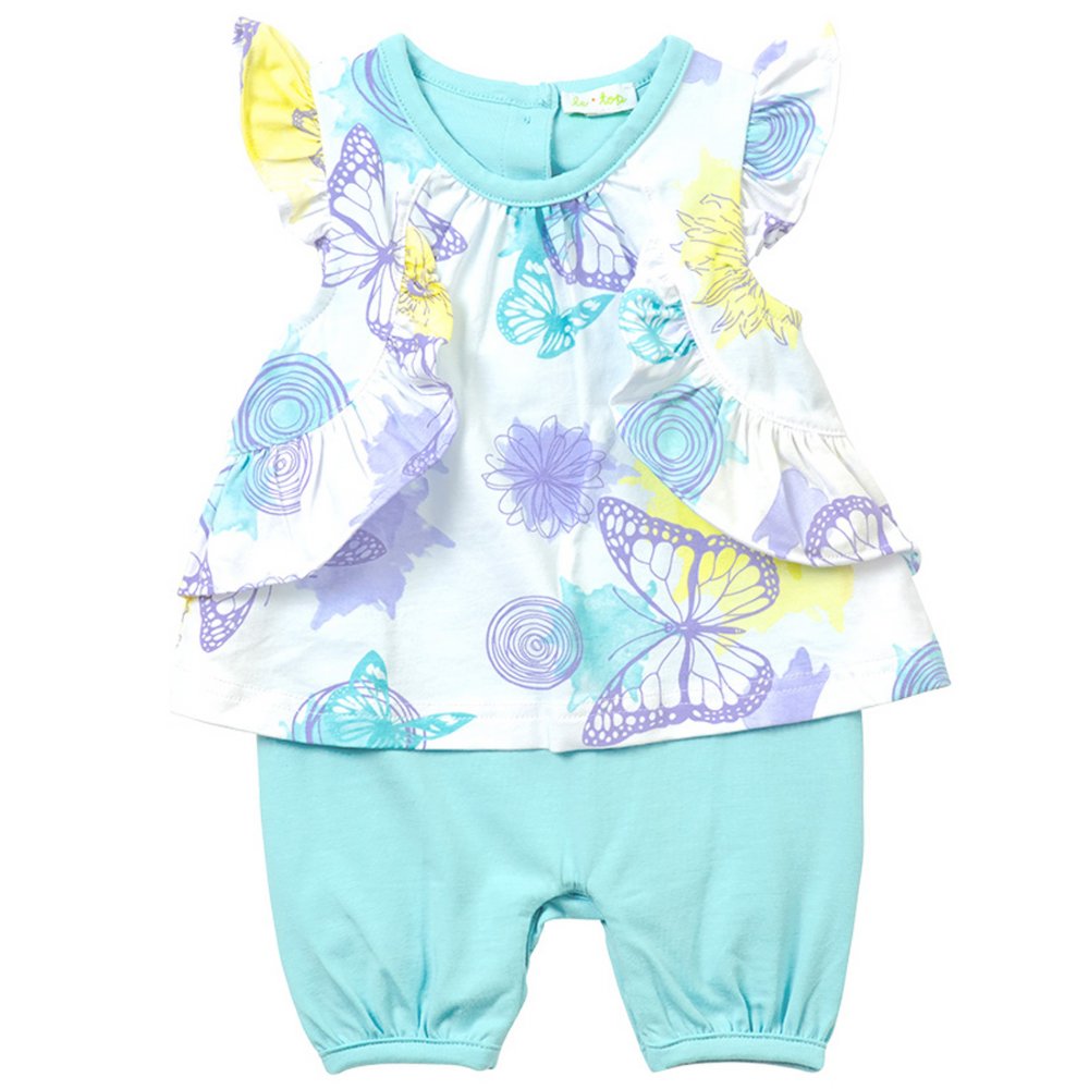 Le Top Flutter Skirted Romper for Baby Girls