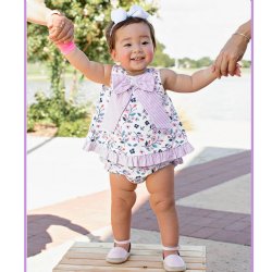 Ruffle Butts Life is Rosy Swing Top and Diaper Cover Set for Baby Girls