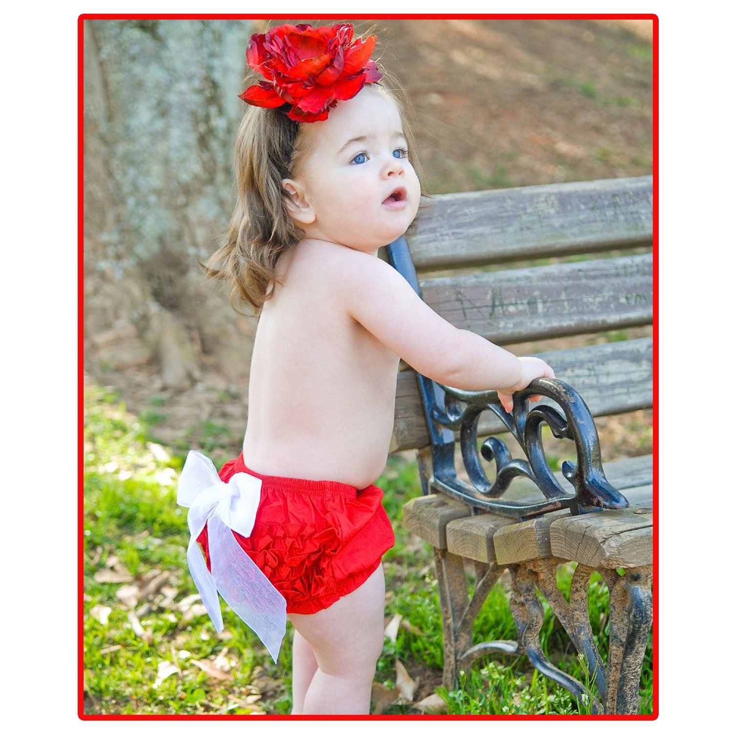 Ruffle Butts Red Diaper Cover