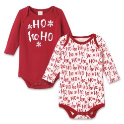 Tesa Babe "Ho Ho Ho" Set of 2 Newborn and Baby Onesies