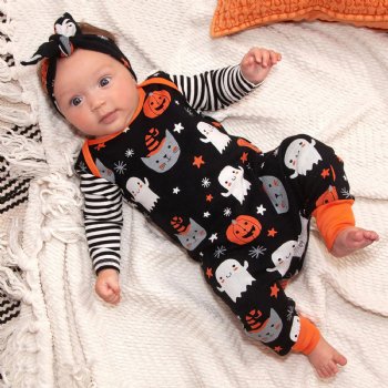 Tesa Babe "Pumpkin Party" Romper for Baby Girls and Boys