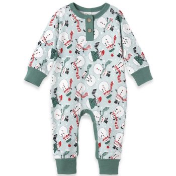 Tesa Babe "Frosty Fun Snowman" Baby Boy Long Sleeve Romper